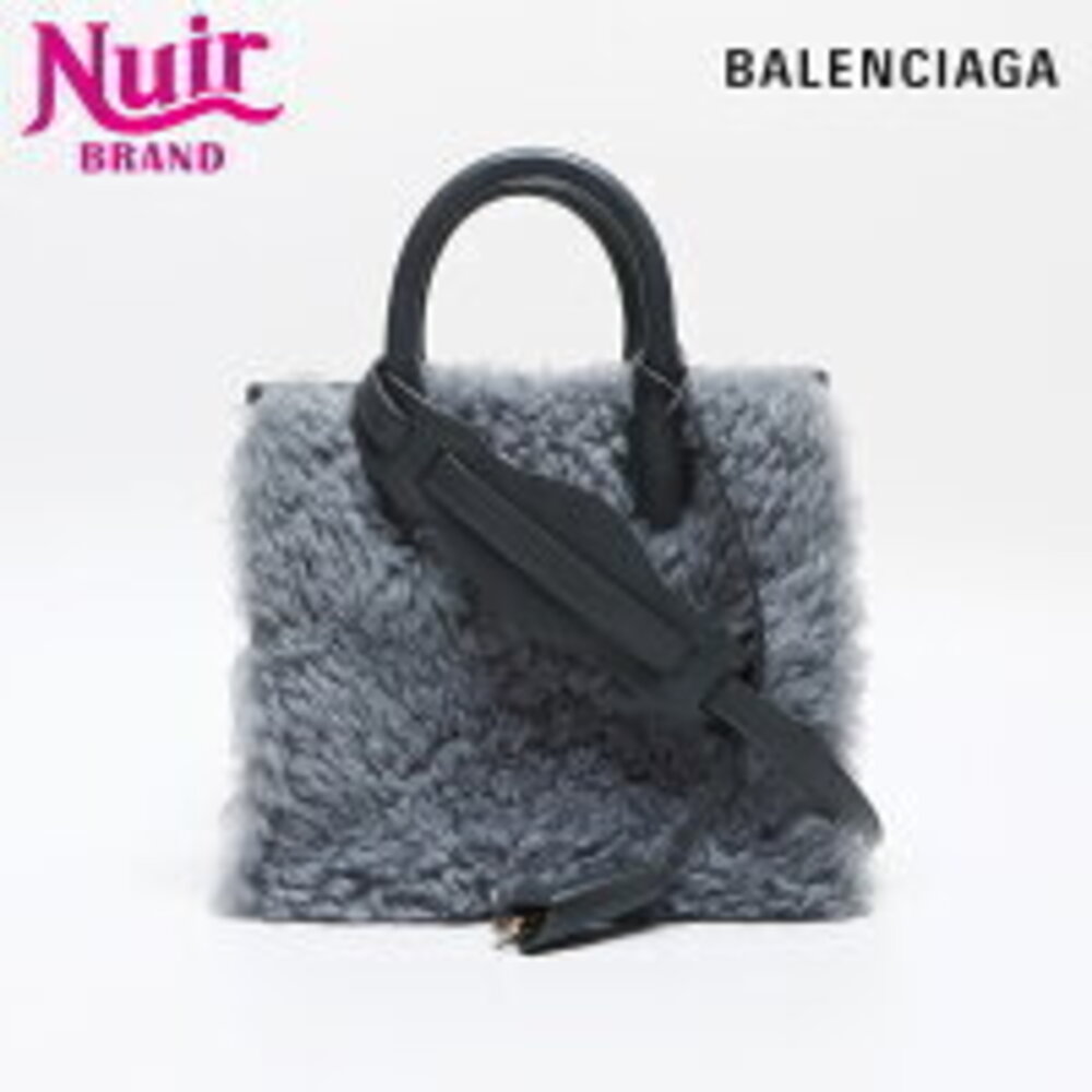 Balenciaga Padlock Nude Beige Tan Leather Handbag Gray